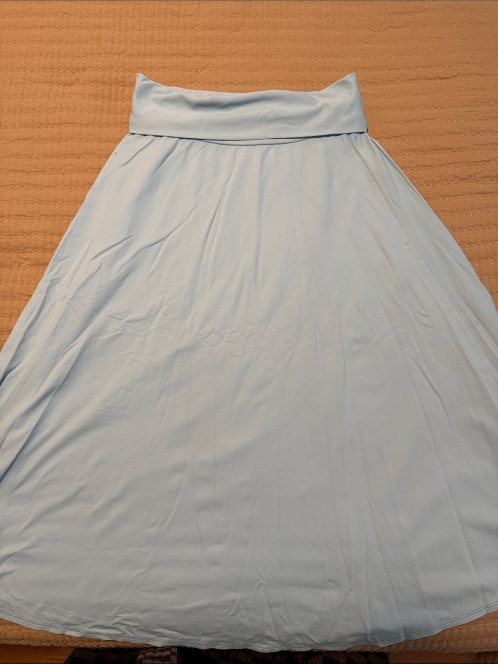 Patagonia Light Blue Fold-Over Waist midi Skirt